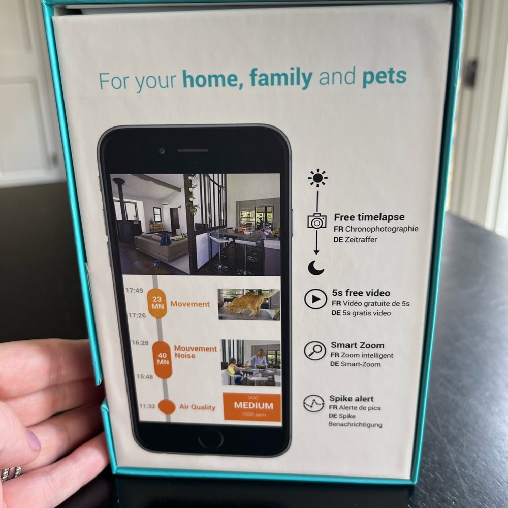 Withings home security camera / baby monitor (basically new, all items included)